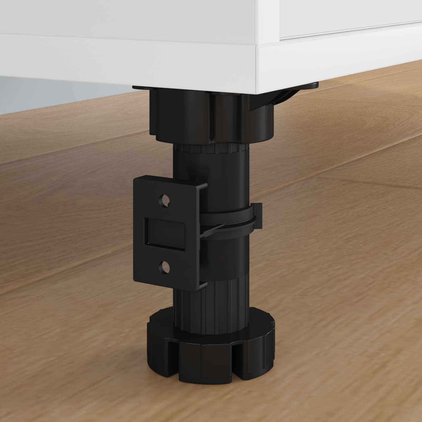 Möbelbeine Verstellbar 12 Stk. Schwarz 46 x 46 x 128 mm PP