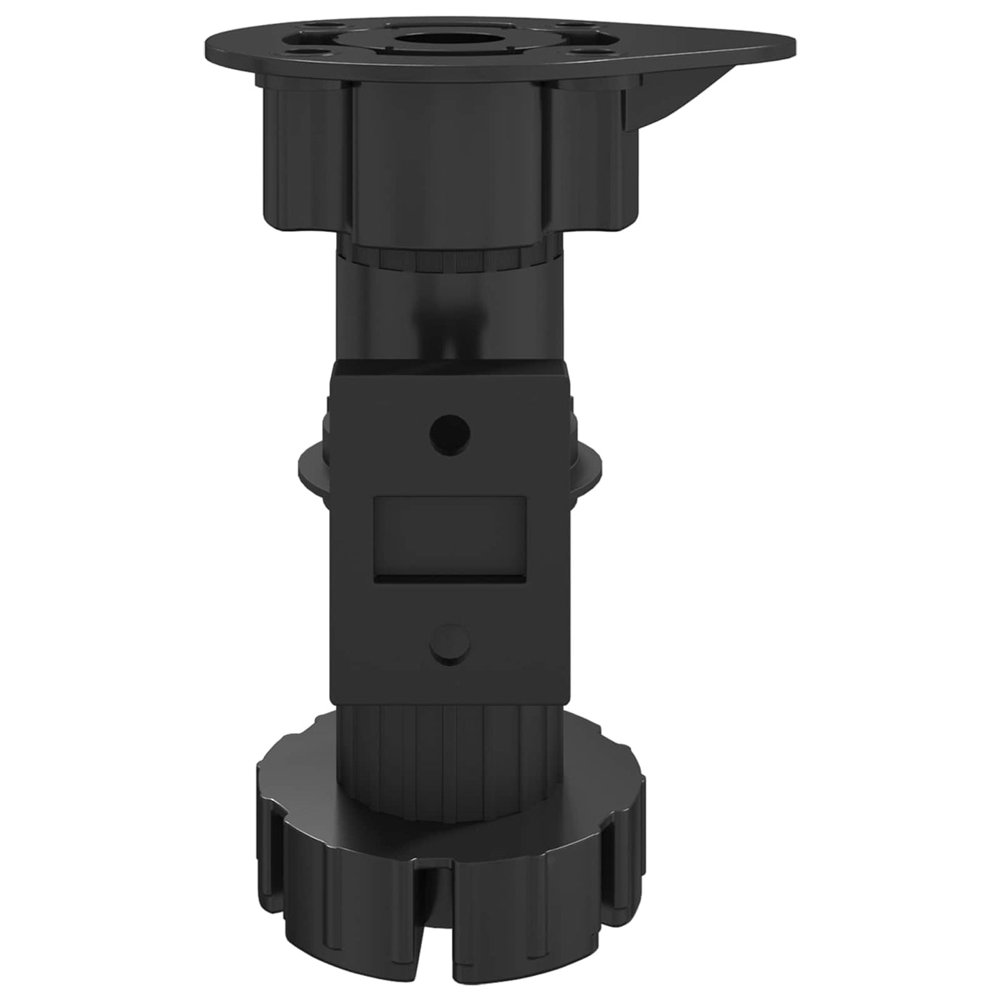 Möbelbeine Verstellbar 12 Stk. Schwarz 46 x 46 x 128 mm PP