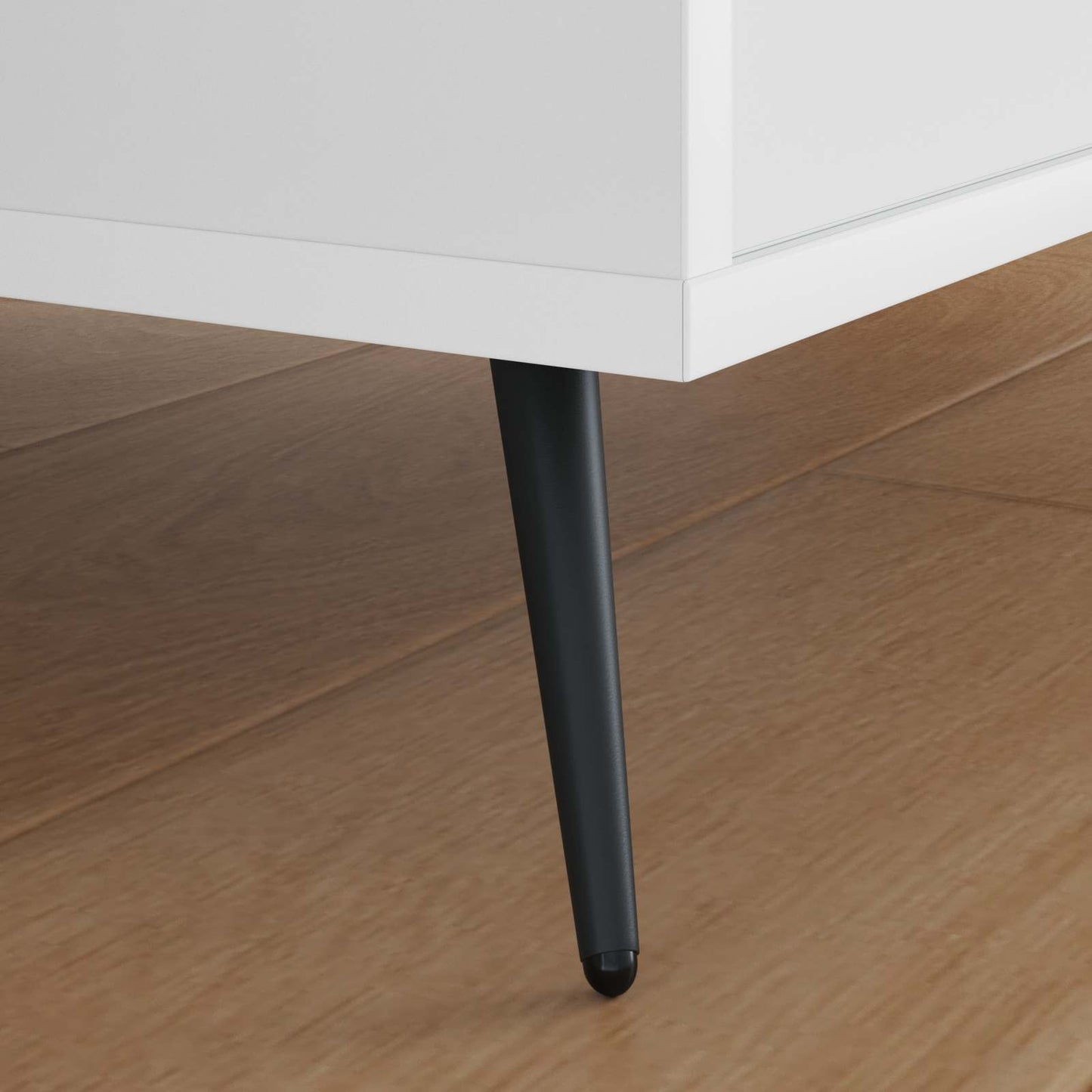 Standfüße 2 Stk. Schwarz 56 x 56 x 100 mm Eisen