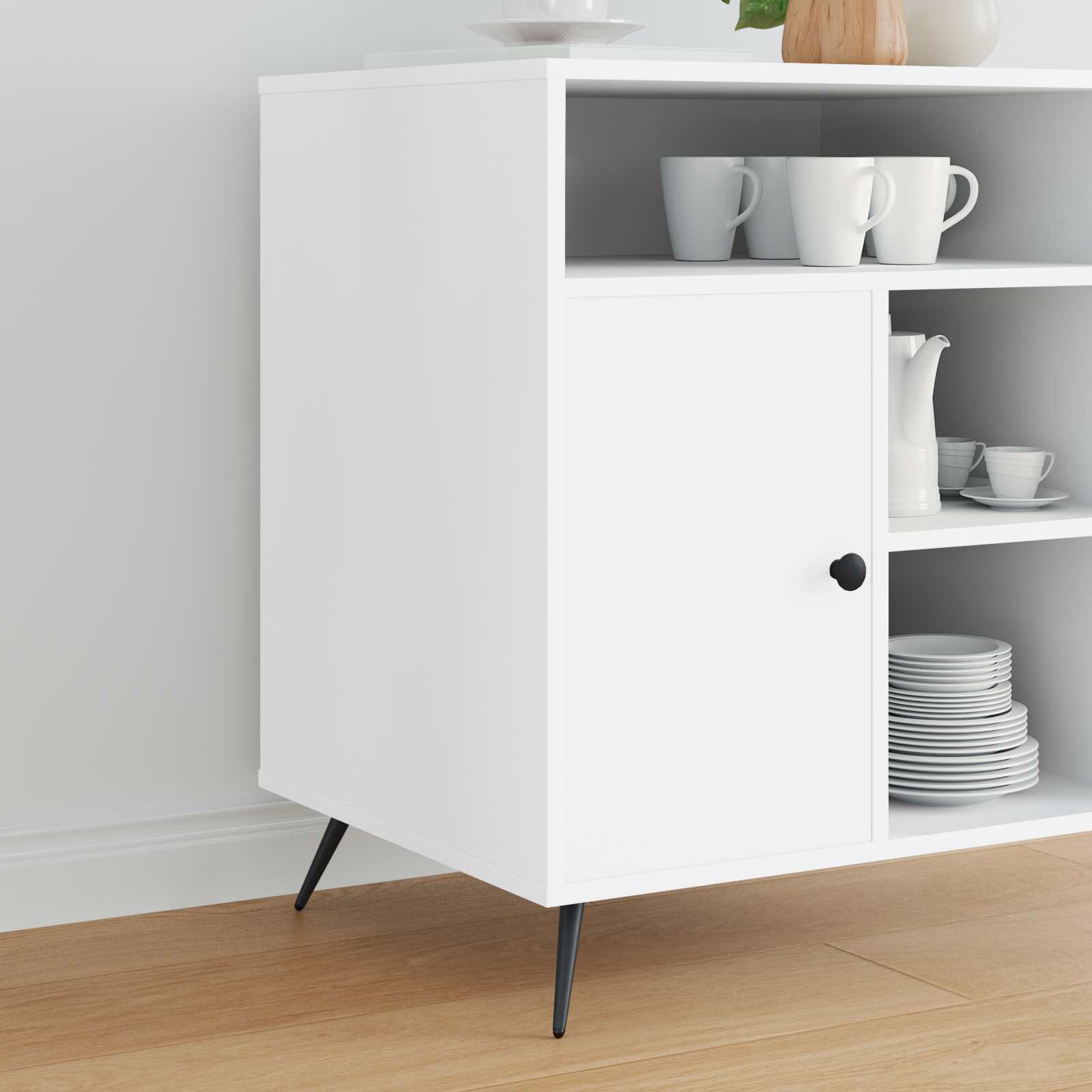 Standfüße 12 Stk. Schwarz 56 x 56 x 100 mm Eisen