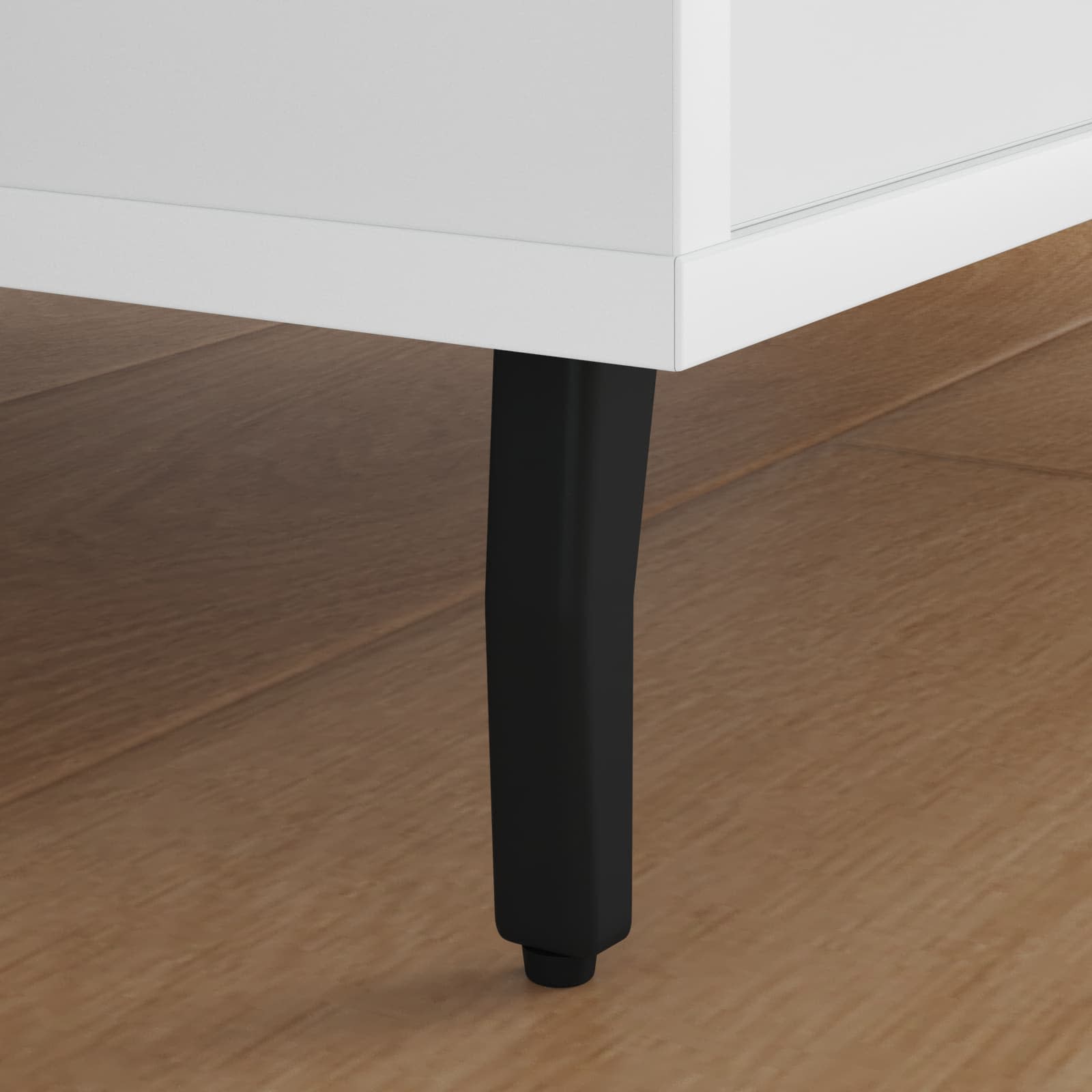 Standfüße 12 Stk. Schwarz 40 x 40 x 100 mm Eisen