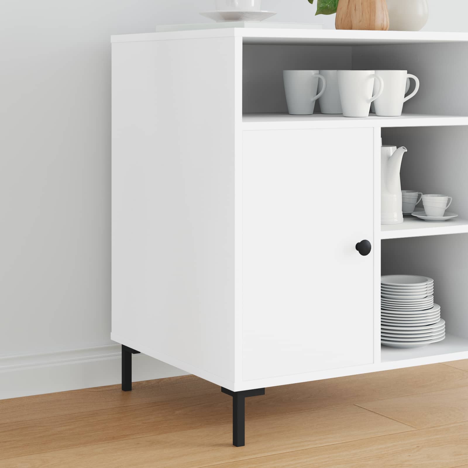 Standfüße 12 Stk. Schwarz 57 x 57 x 100 mm Eisen