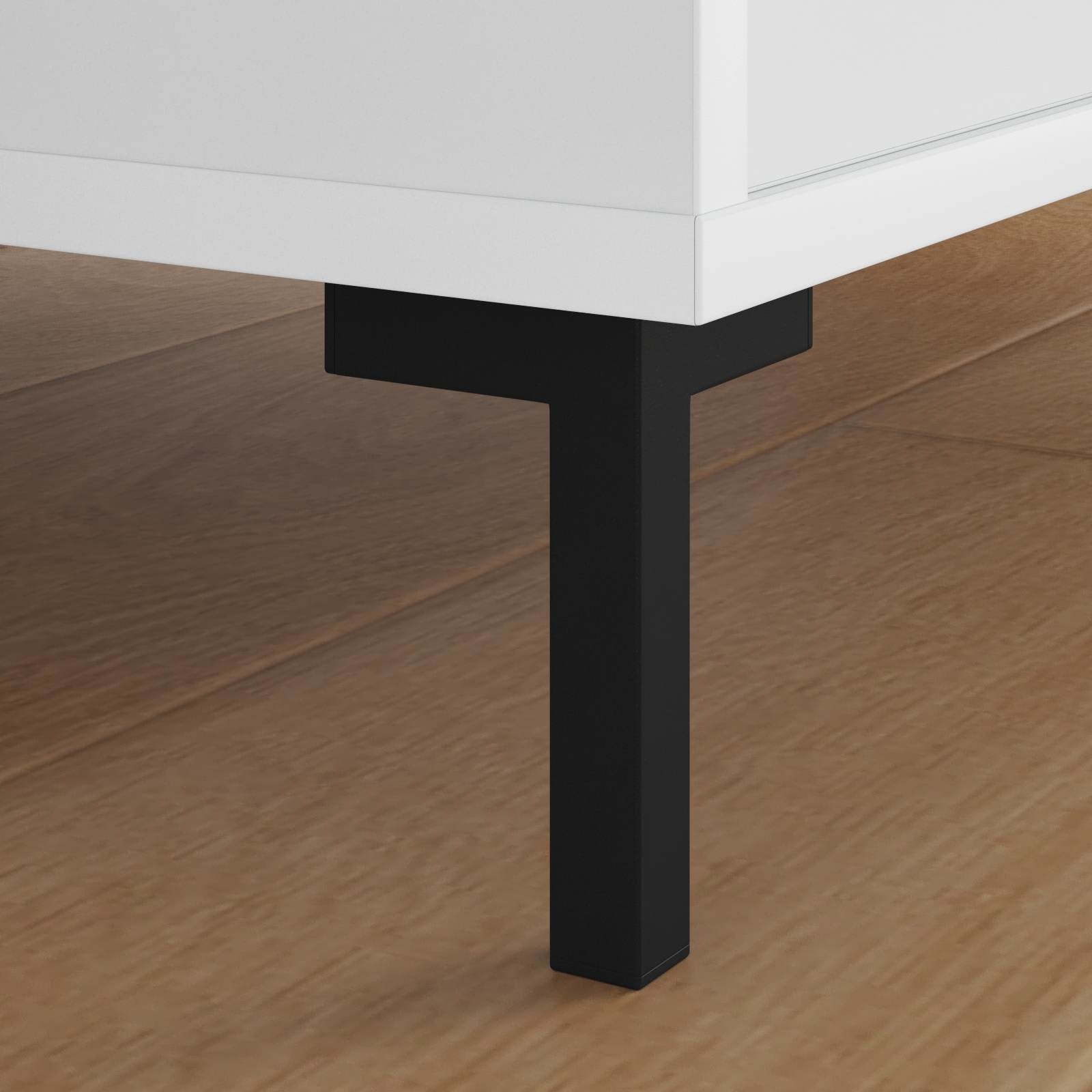 Standfüße 12 Stk. Schwarz 57 x 57 x 100 mm Eisen