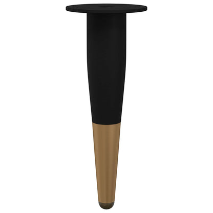 Möbelbeine 2 Stk. Schwarz und Gold Ø 40 x 98 mm Eisen