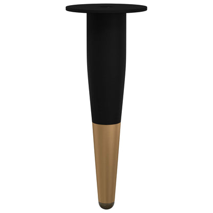 Möbelbeine 2 Stk. Schwarz und Gold Ø 40 x 98 mm Eisen