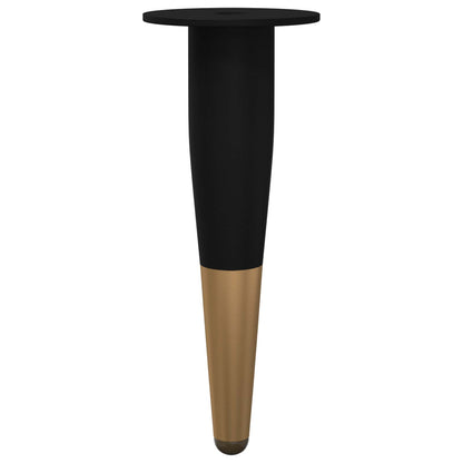 Möbelbeine 2 Stk. Schwarz und Gold Ø 40 x 98 mm Eisen