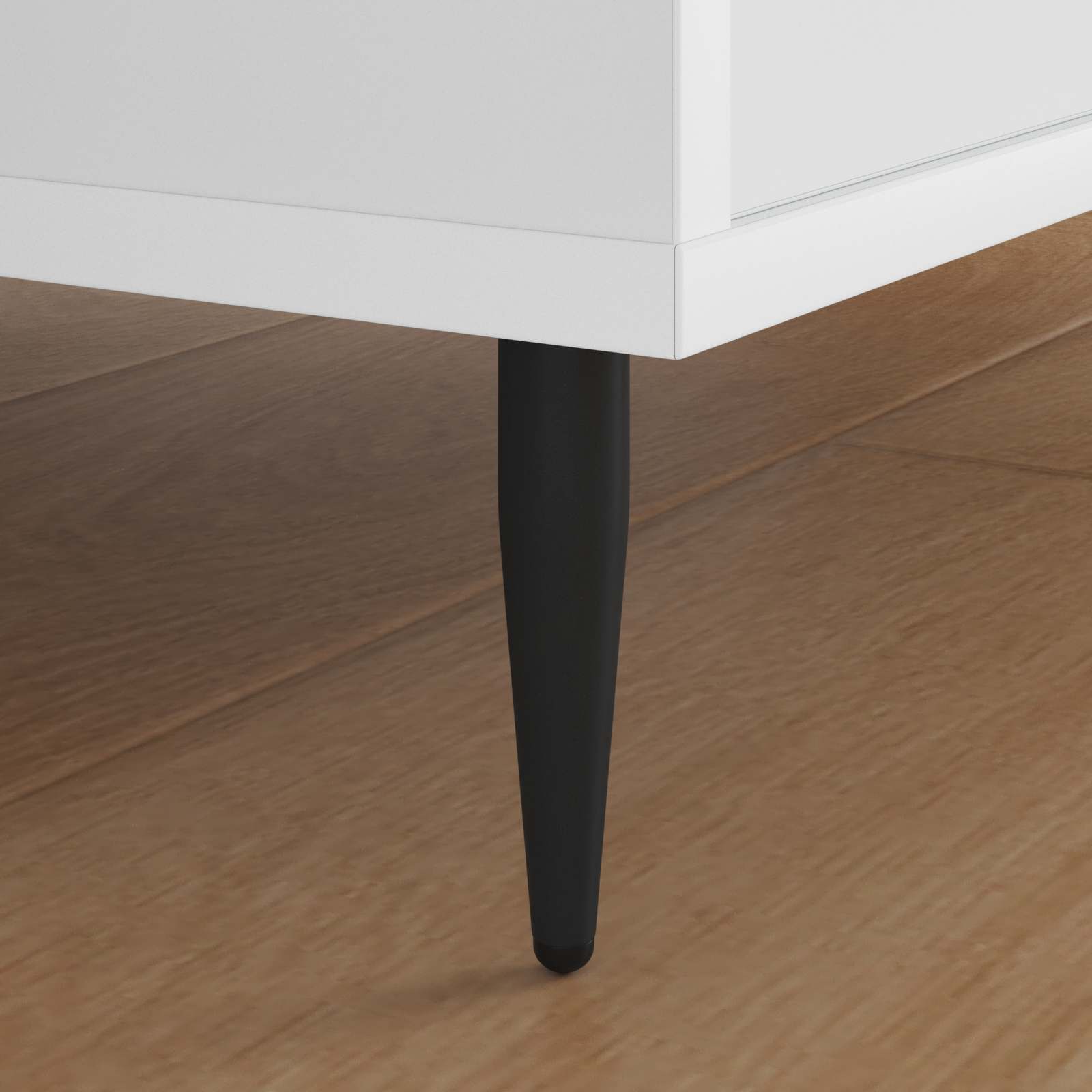 Möbelbeine 2 Stk. Schwarz Ø 40 x 98 mm Eisen