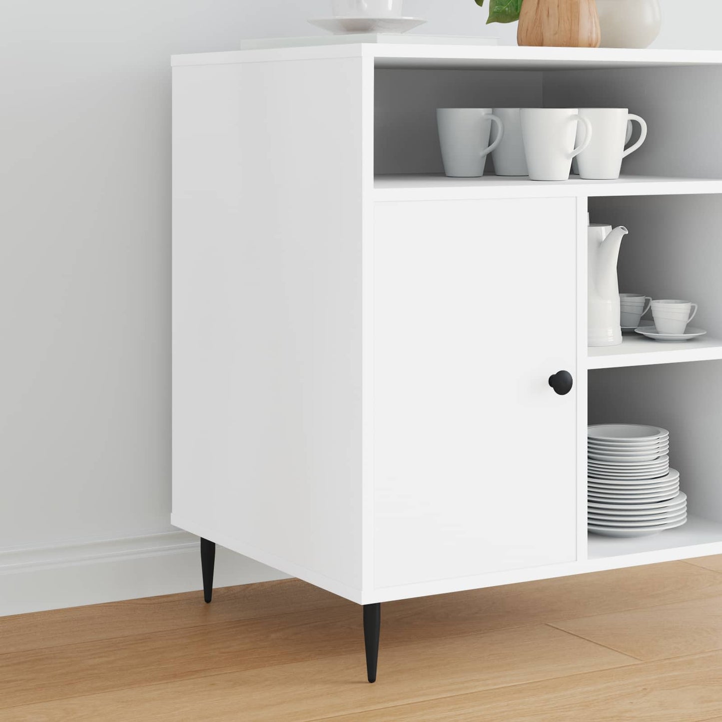 Möbelbeine 12 Stk. Schwarz Ø 40 x 98 mm Eisen