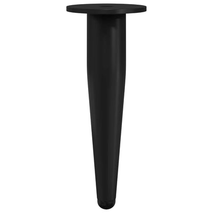 Möbelbeine 12 Stk. Schwarz Ø 40 x 98 mm Eisen