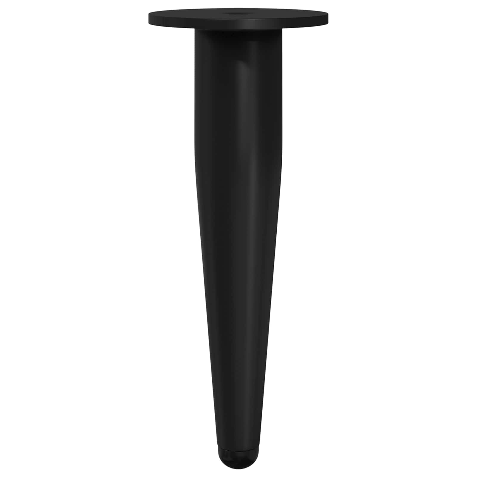 Möbelbeine 12 Stk. Schwarz Ø 40 x 98 mm Eisen