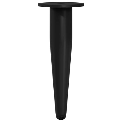 Möbelbeine 12 Stk. Schwarz Ø 40 x 98 mm Eisen