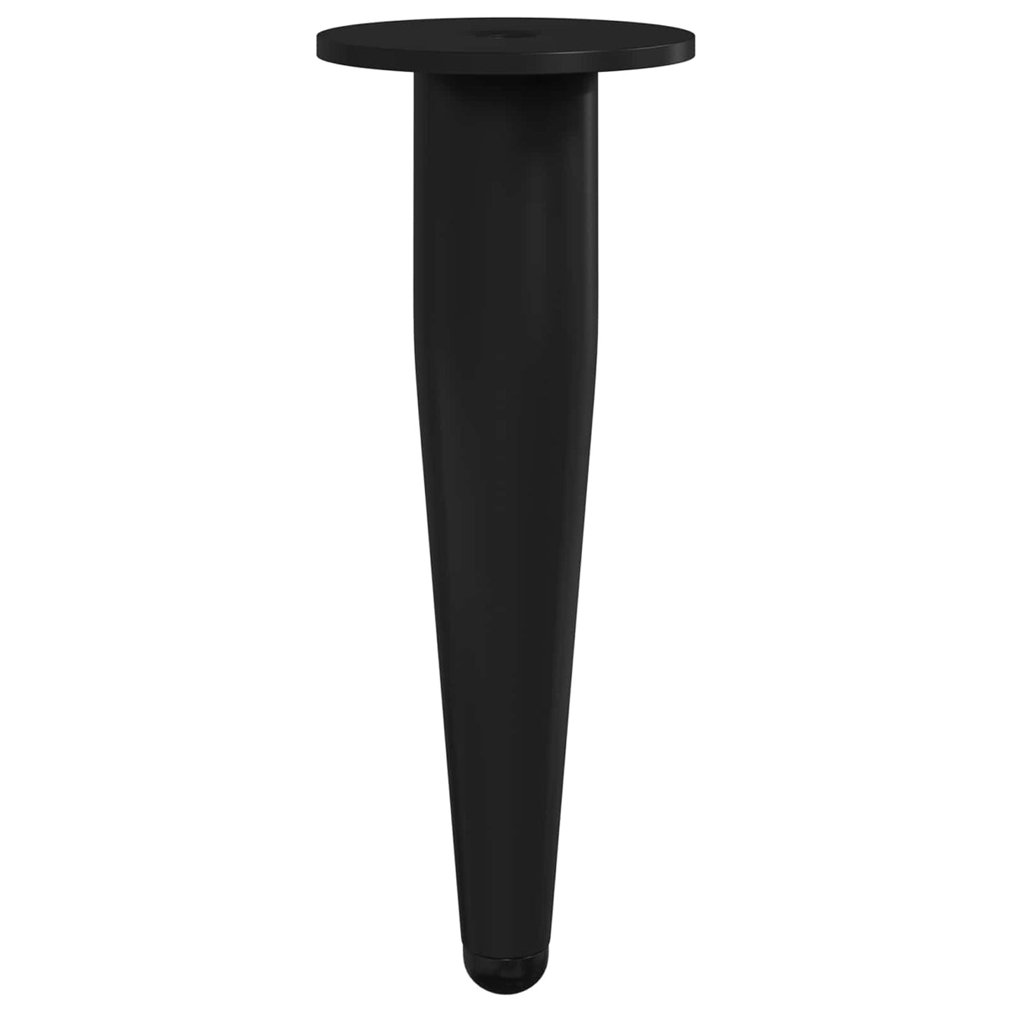 Möbelbeine 12 Stk. Schwarz Ø 40 x 98 mm Eisen