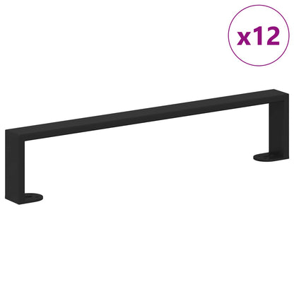 Möbelbeine 12 Stk. Schwarz 481 x 40,5 x 100 mm Eisen