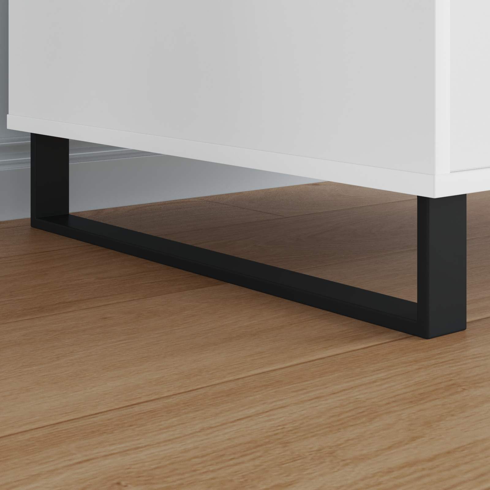 Möbelbeine 12 Stk. Schwarz 546 x 40,5 x 100 mm Eisen
