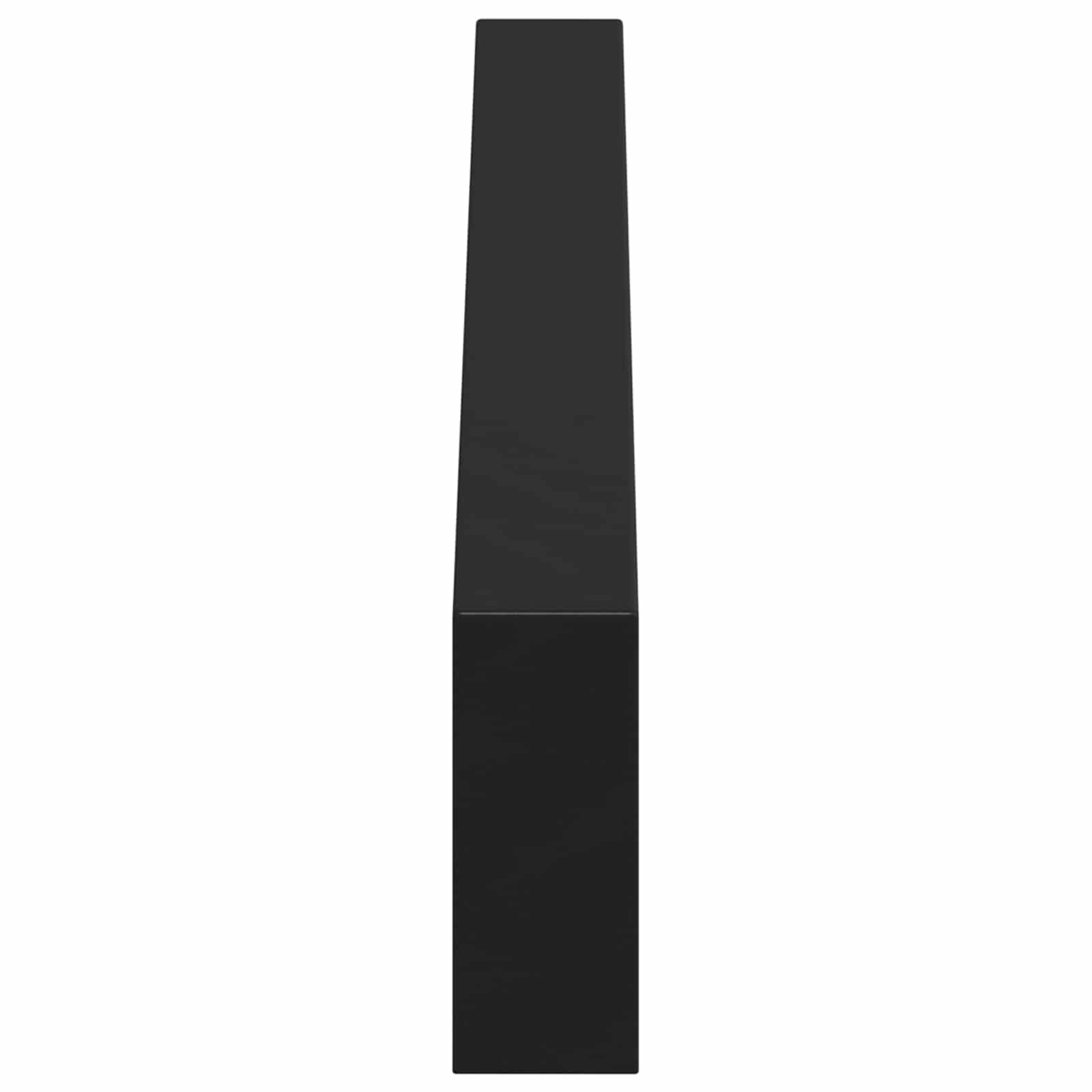 Möbelbeine 12 Stk. Schwarz 546 x 40,5 x 100 mm Eisen