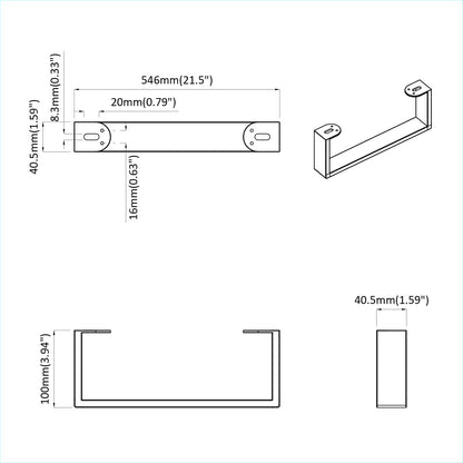 Möbelbeine 12 Stk. Schwarz 546 x 40,5 x 100 mm Eisen