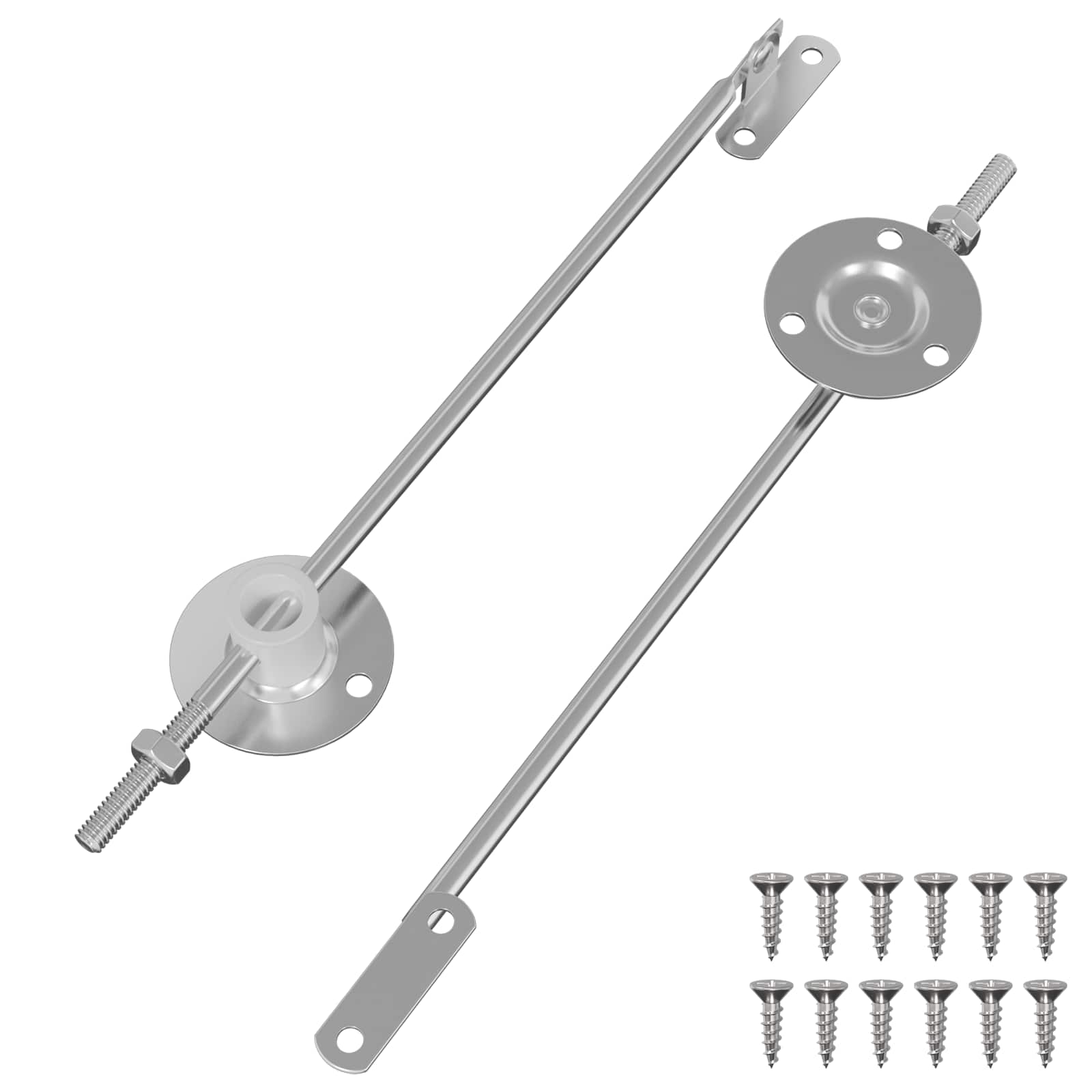 Deckelstützscharnier 2 Stk. Silber 194 x 36 x 18 mm Eisen