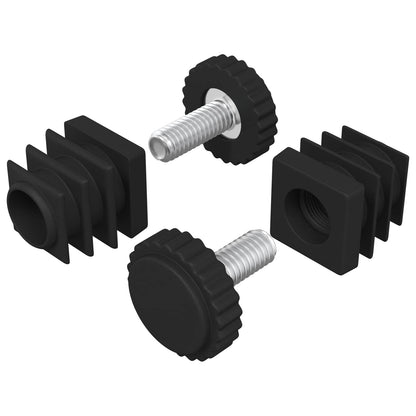 Möbel Leveler Verstellbar 2 Stk. Schwarz M6 PP