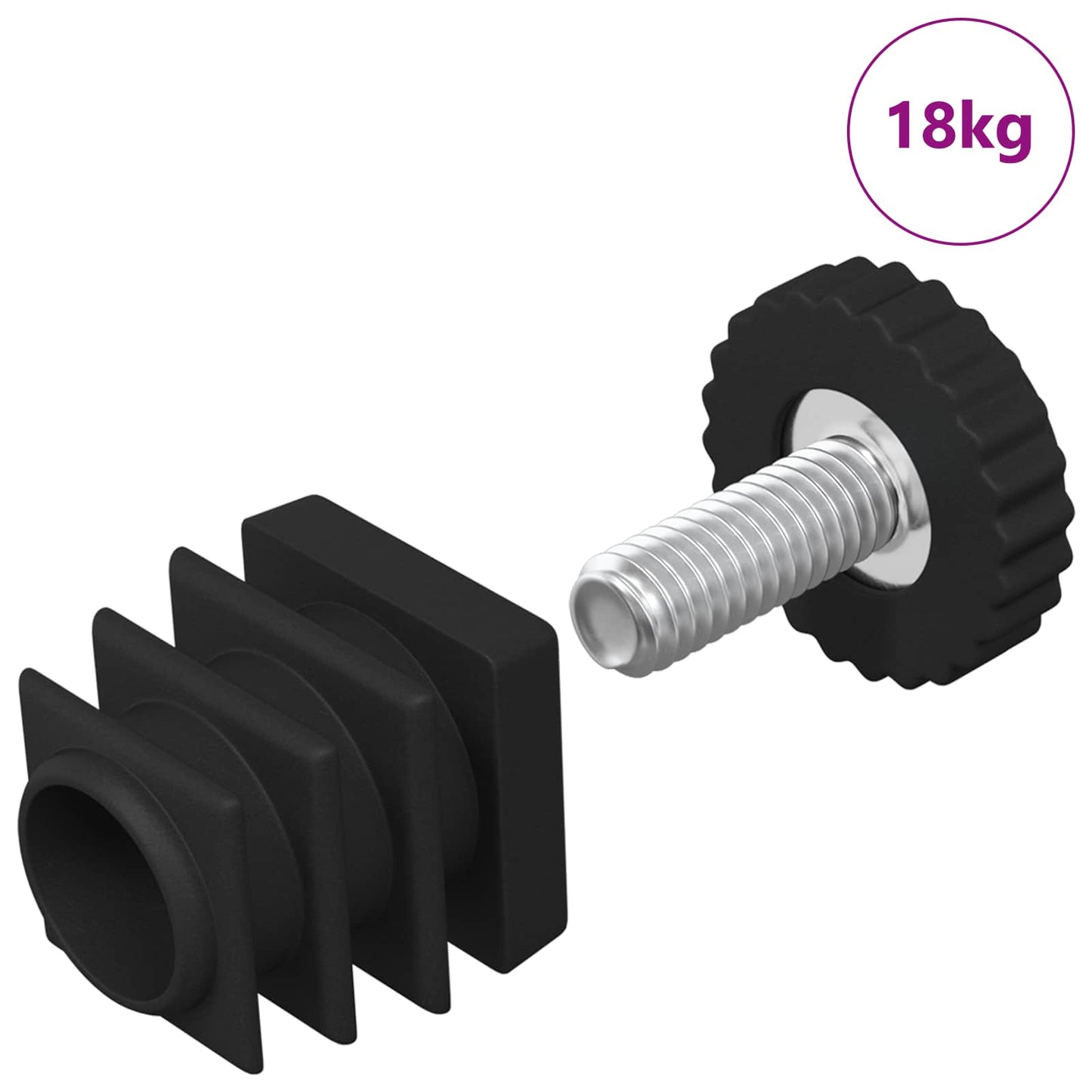 Möbel Leveler Verstellbar 1895 stk. Schwarz PP