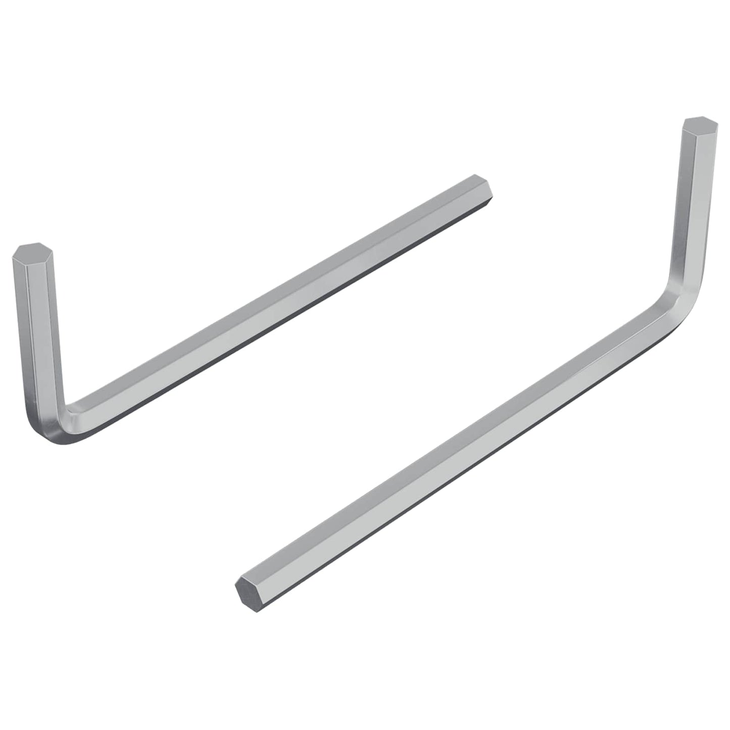 Inbusschlüssel 2 Stk. Silber 20 x 52 mm Stahl