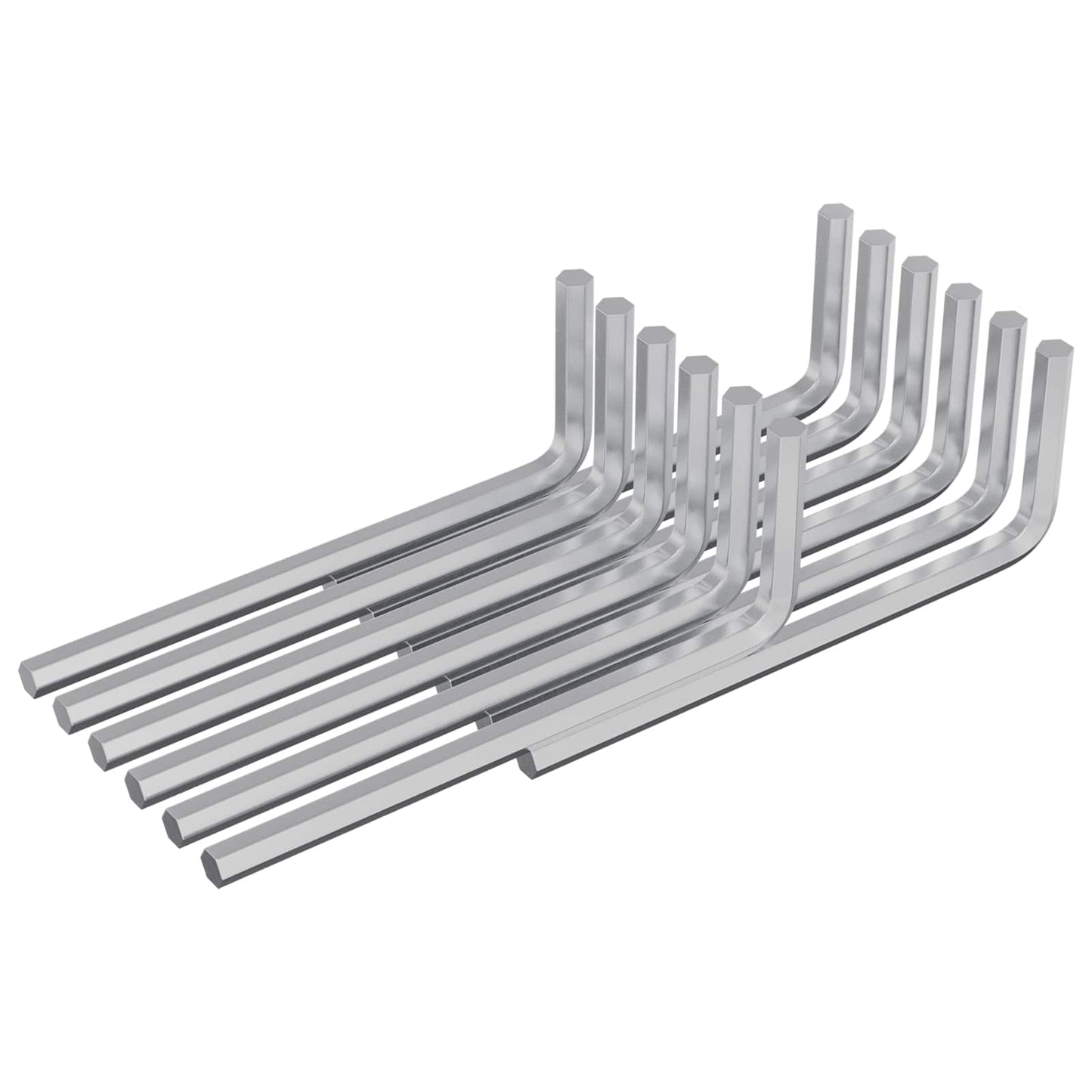 Inbusschlüssel 12 Stk. Silber 20 x 52 mm Stahl