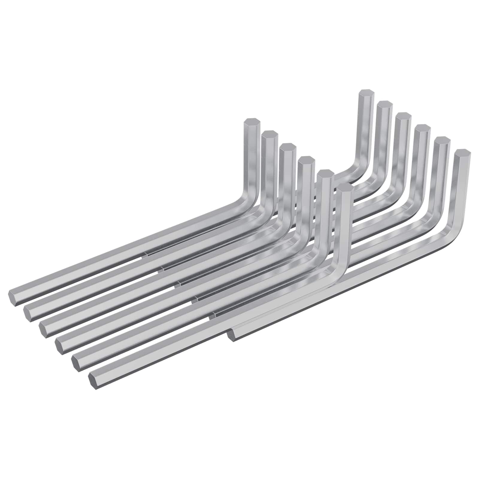 Inbusschlüssel 12 Stk. Silber 20 x 52 mm Stahl