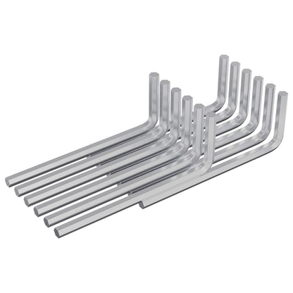 Inbusschlüssel 12 Stk. Silber 20 x 52 mm Stahl