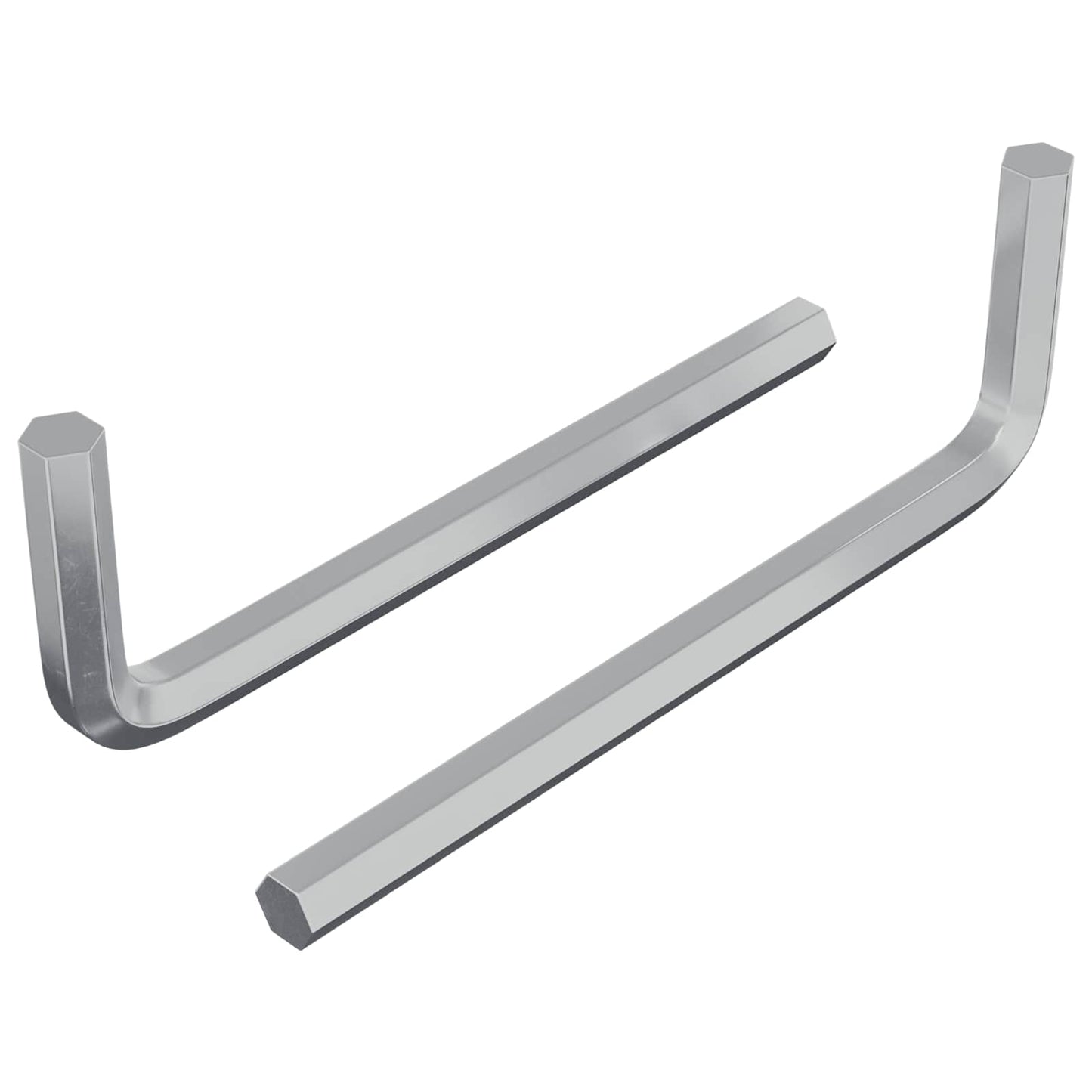 Inbusschlüssel 2 Stk. Silber 32 x 86 mm Stahl
