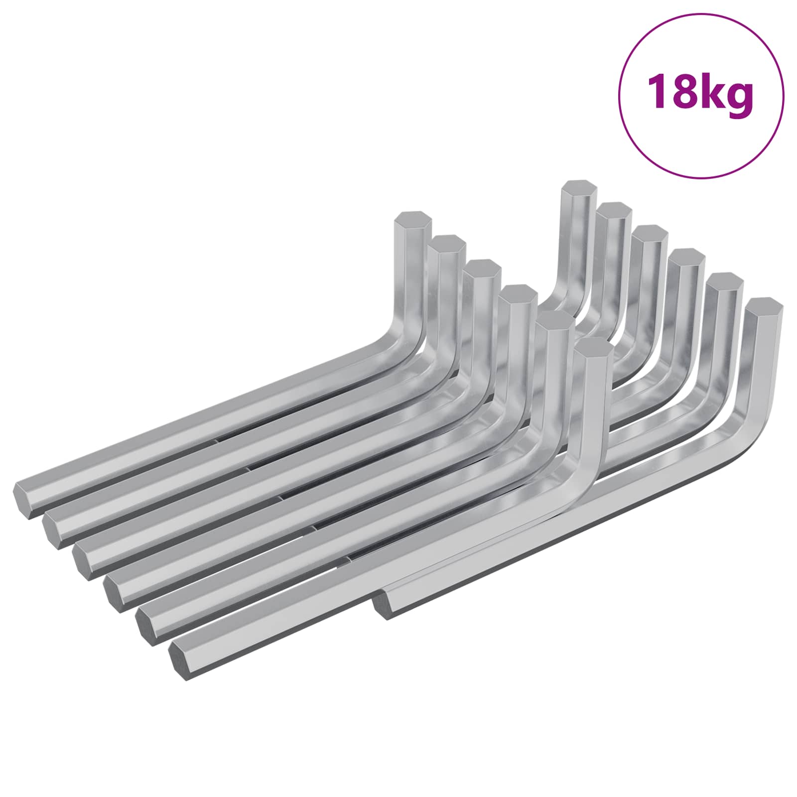 Inbusschlüssel 1800 Stk. Silber 32 x 86 mm Stahl