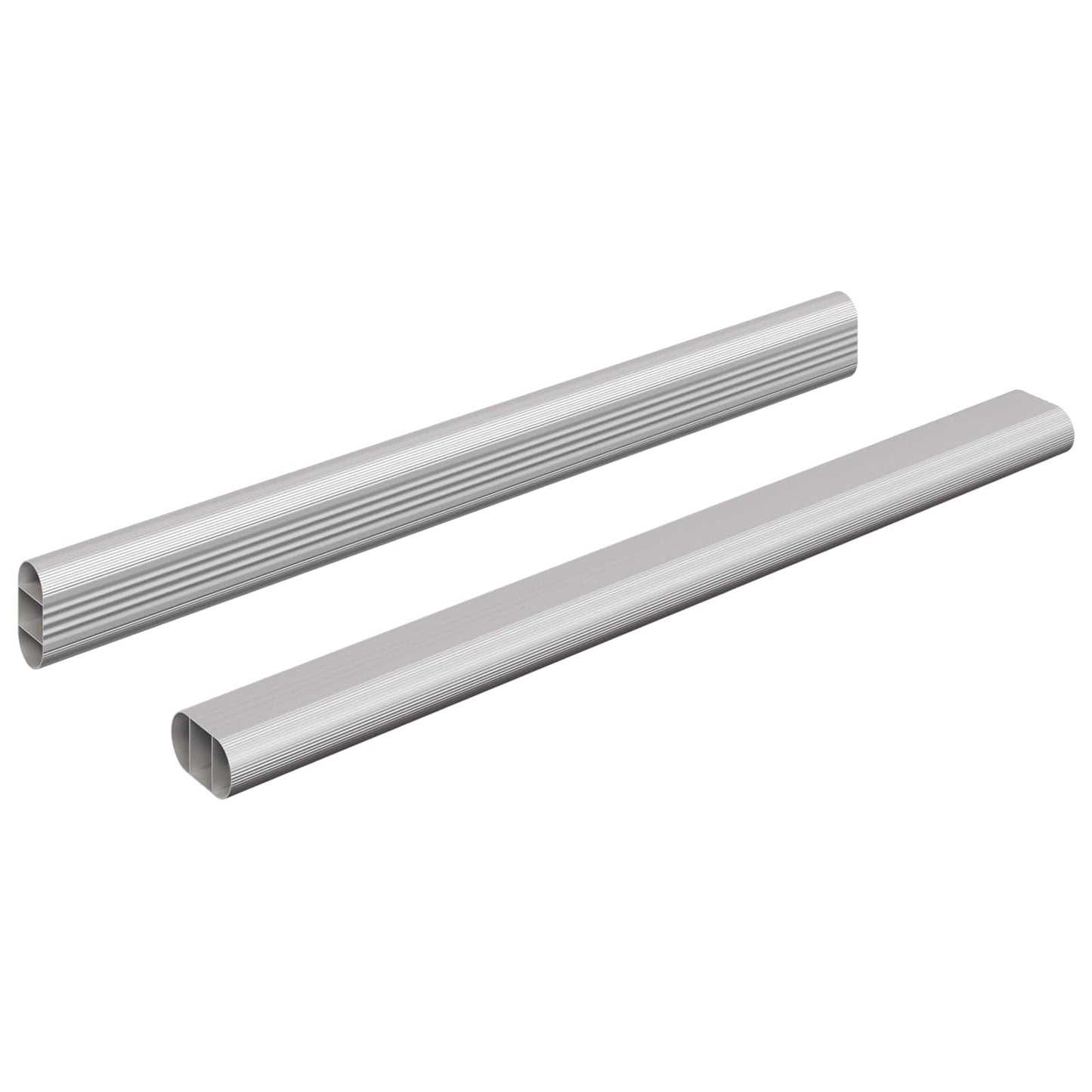 Kleiderstange 2 stk. Silber 316 x 15 x 29 mm Aluminiumlegierung