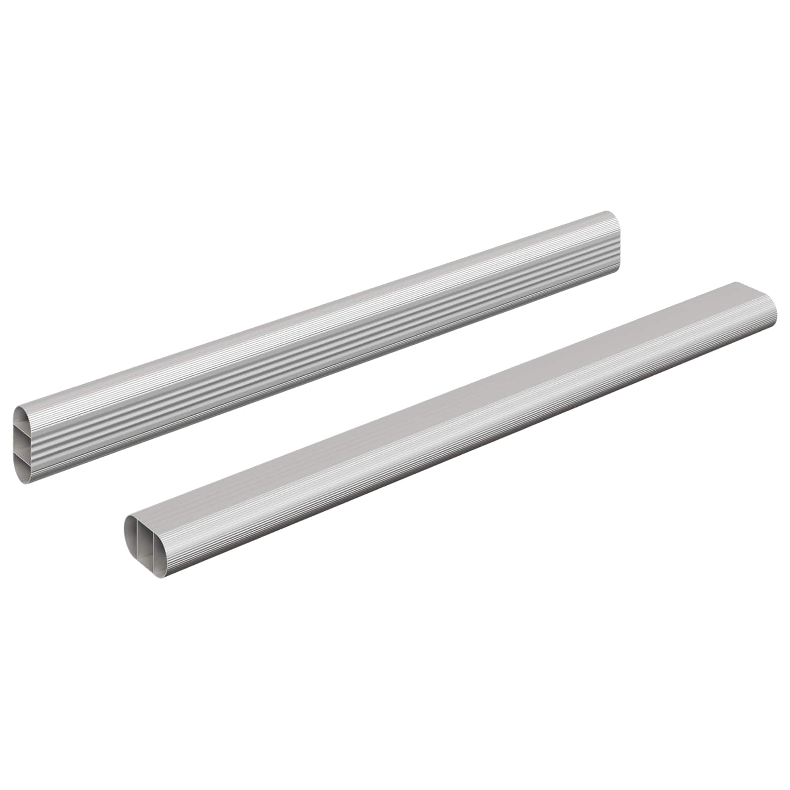 Kleiderstange 2 stk. Silber 316 x 15 x 29 mm Aluminiumlegierung
