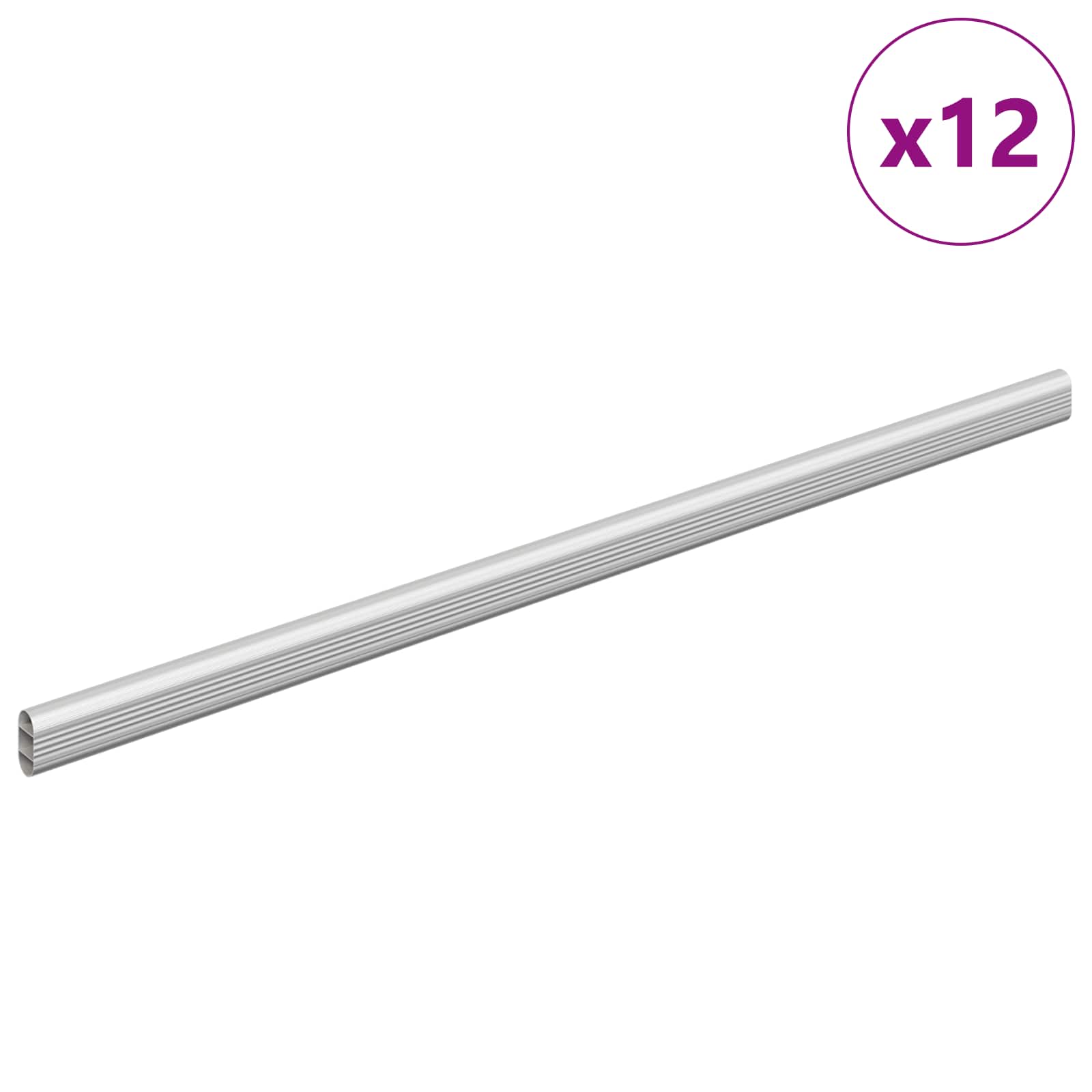 Kleiderstange 12 stk. Silber 472 x 15 x 29 mm