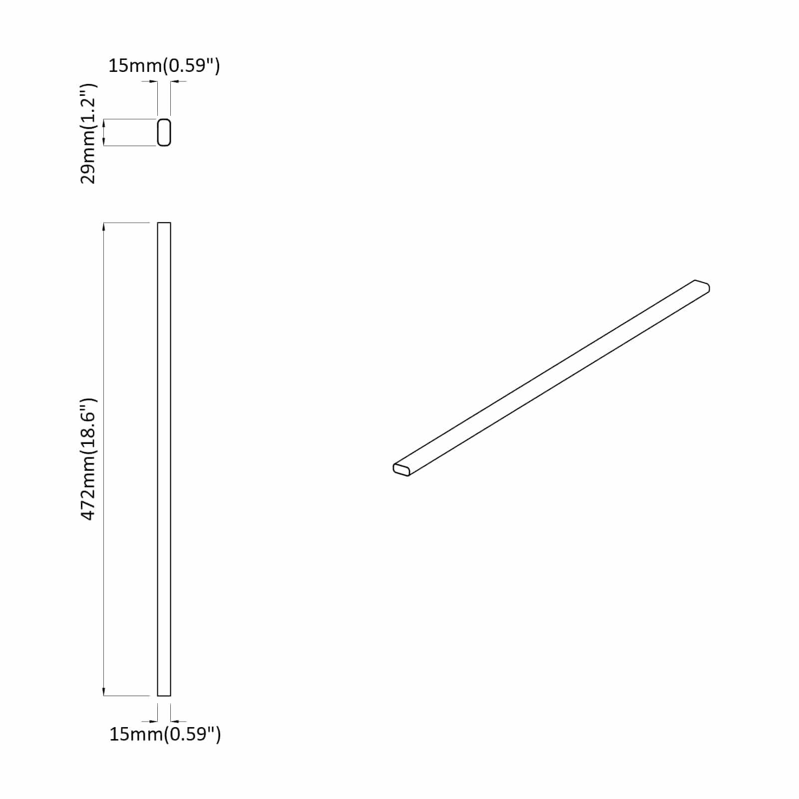 Kleiderstange 12 stk. Silber 472 x 15 x 29 mm