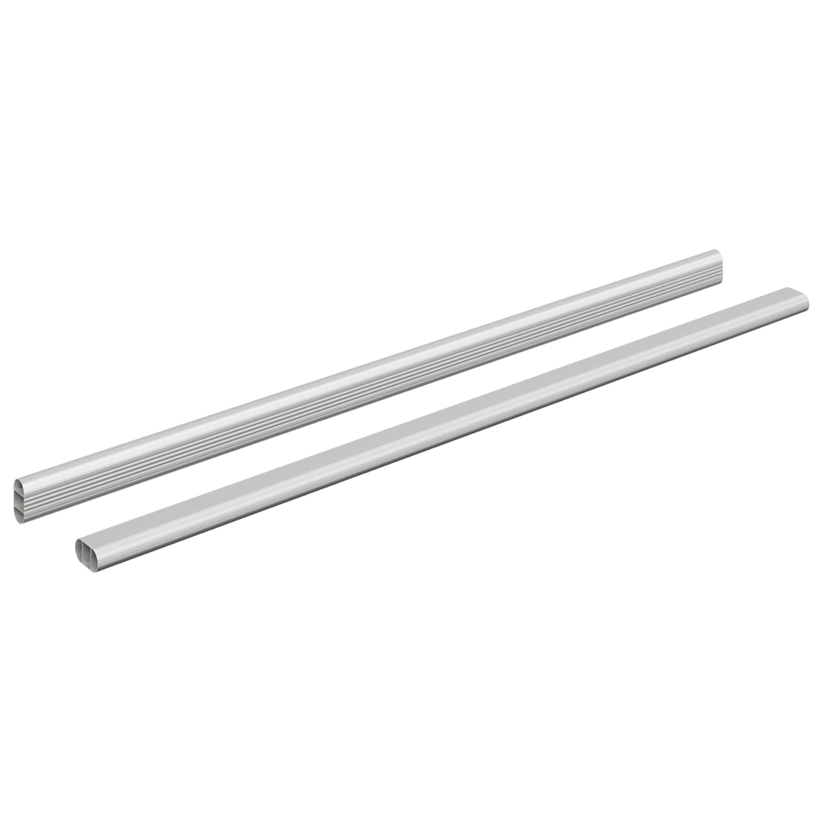 Kleiderstange 2 stk. Silber 664 x 15 x 29 mm Aluminiumlegierung