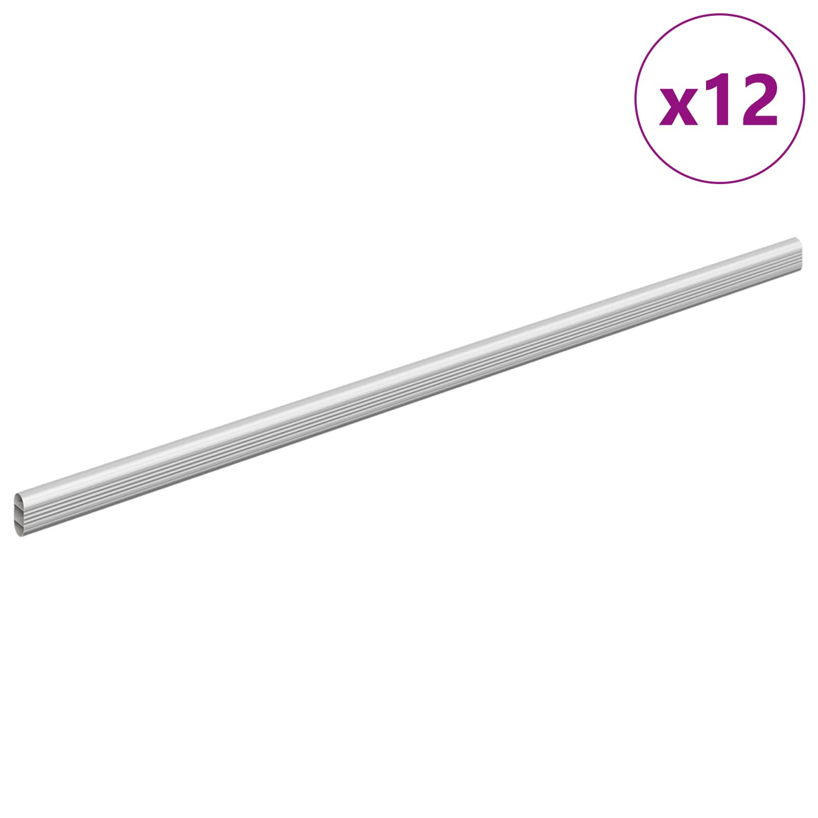 Kleiderstange 12 stk. Silber 664 x 15 x 29 mm