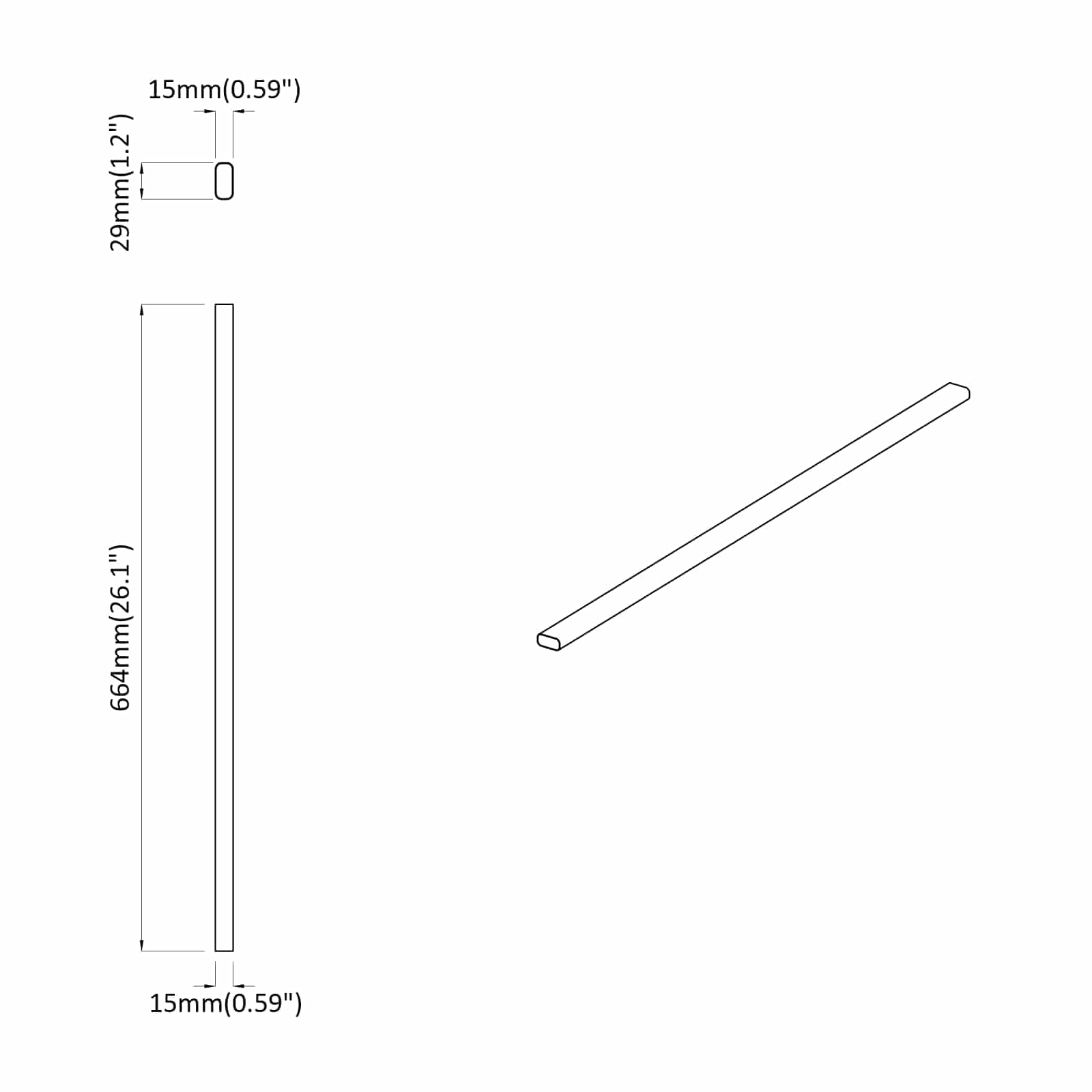 Kleiderstange 12 stk. Silber 664 x 15 x 29 mm