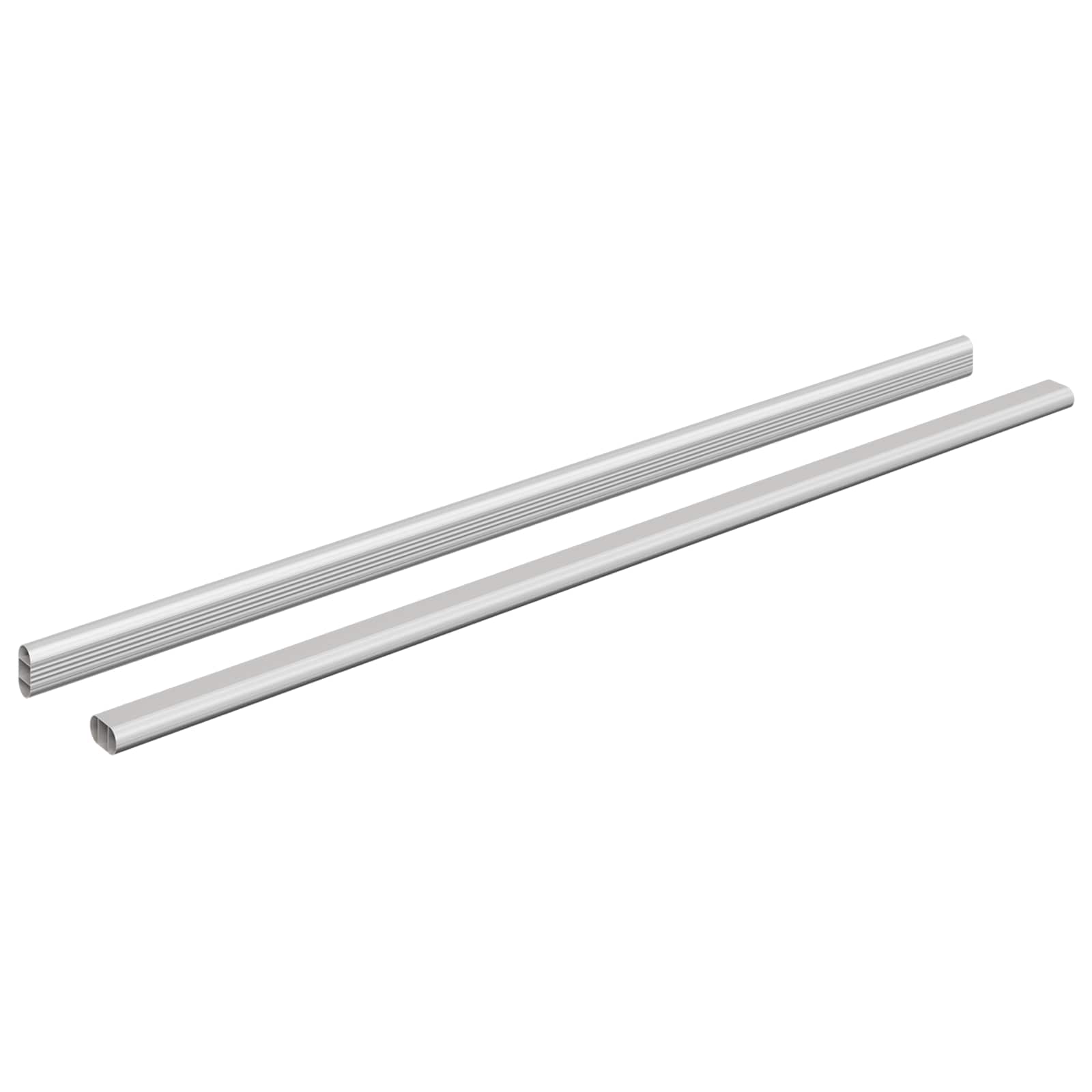Kleiderstange 2 stk. Silber 764 x 15 x 29 mm Aluminiumlegierung