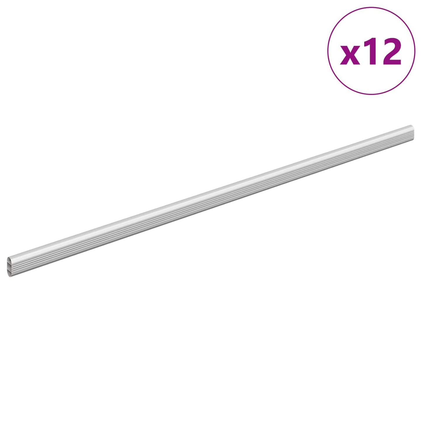 Kleiderstange 12 stk. Silber 764 x 15 x 29 mm