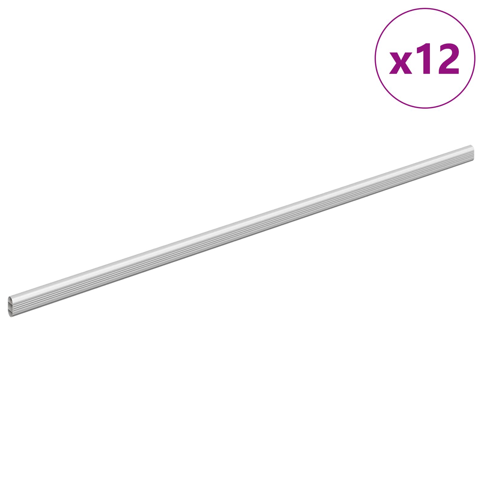 Kleiderstange 12 stk. Silber 964 x 15 x 29 mm