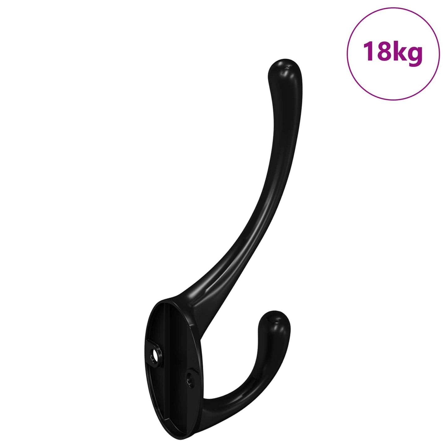 Kleiderhaken 346 stk. Schwarz 102 x 29 x 47mm Zinklegierung