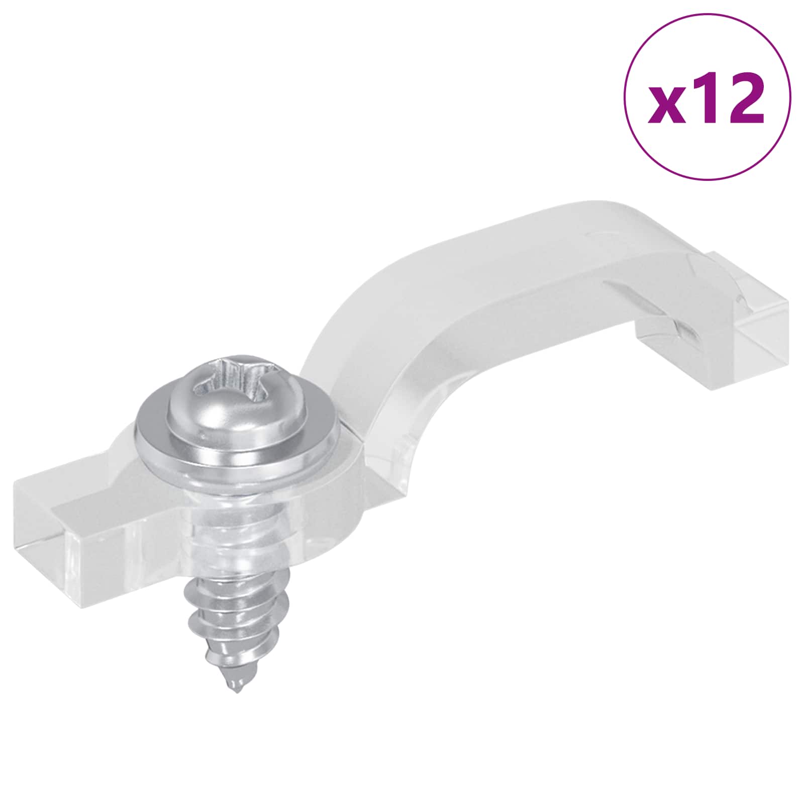 LED Streifen Clips 23,8 mm 12 stk. Transparent