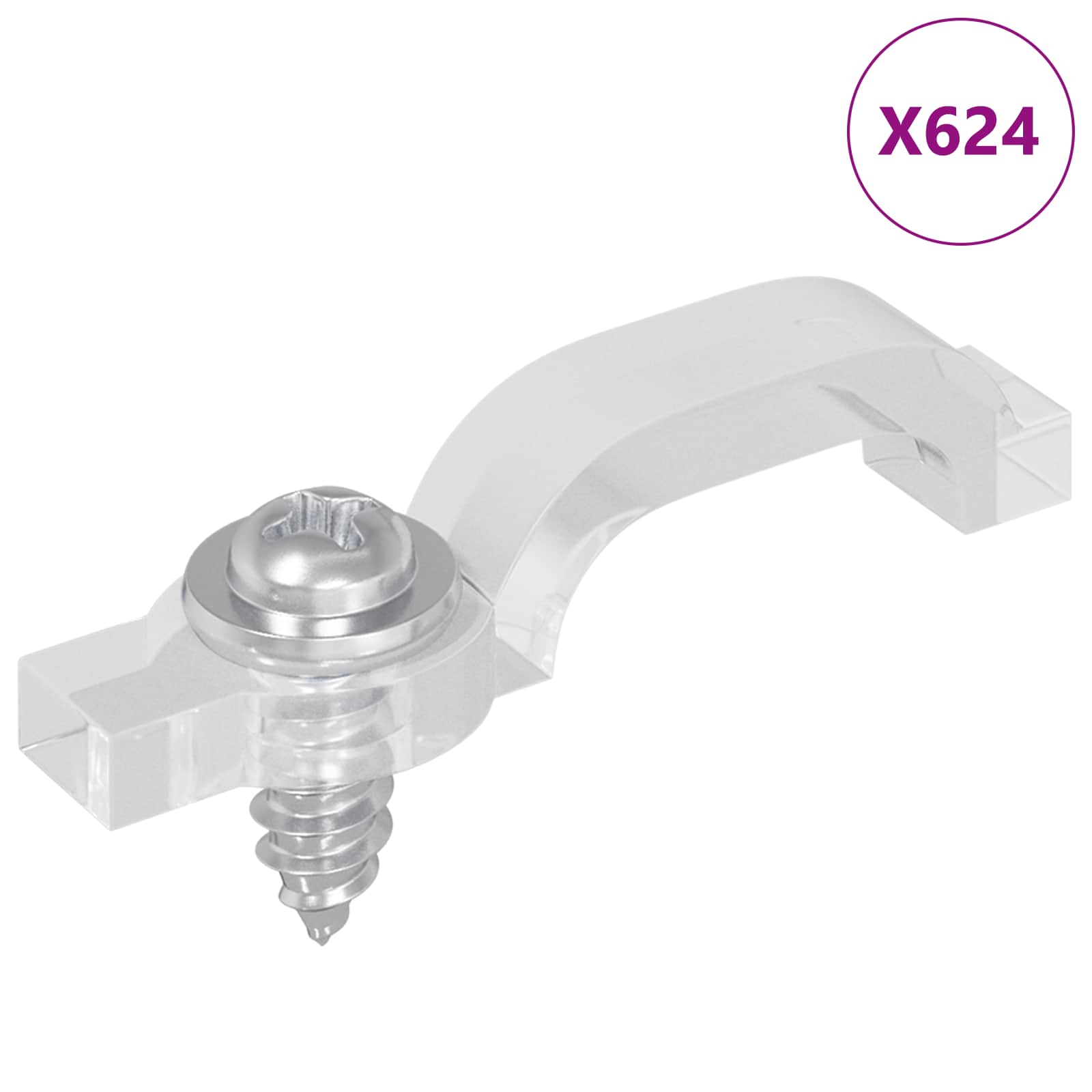 LED Streifen Clips 23,8 mm 12 stk. Transparent