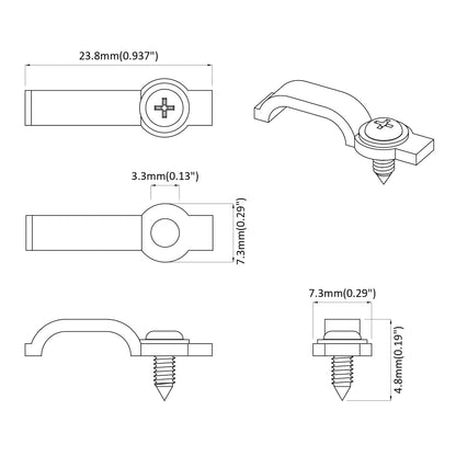 LED Streifen Clips 23,8 mm 12 stk. Transparent