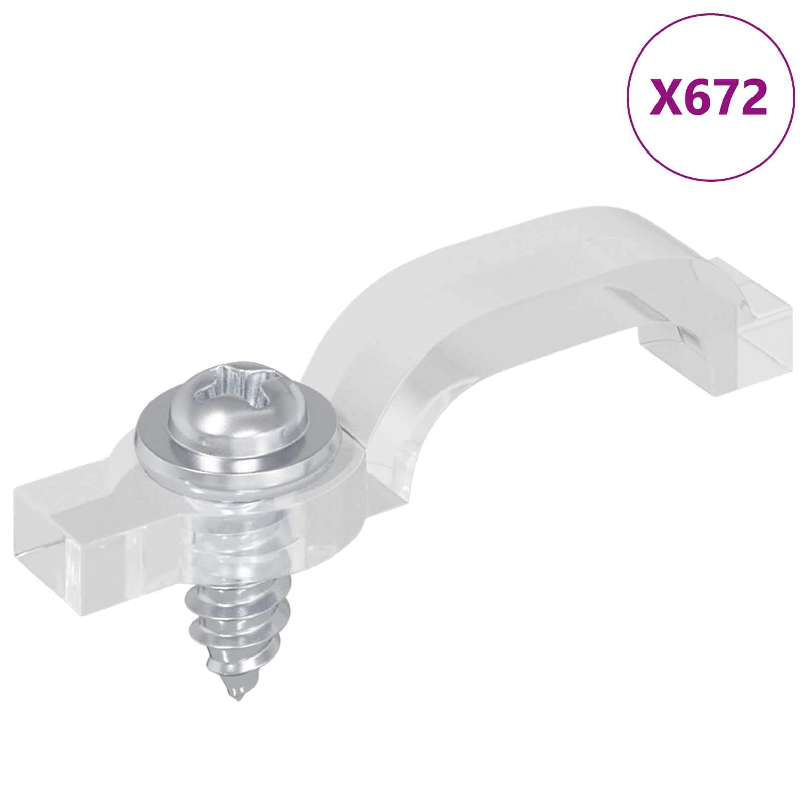 LED Streifen Clips 23,8 mm 12 stk. Transparent