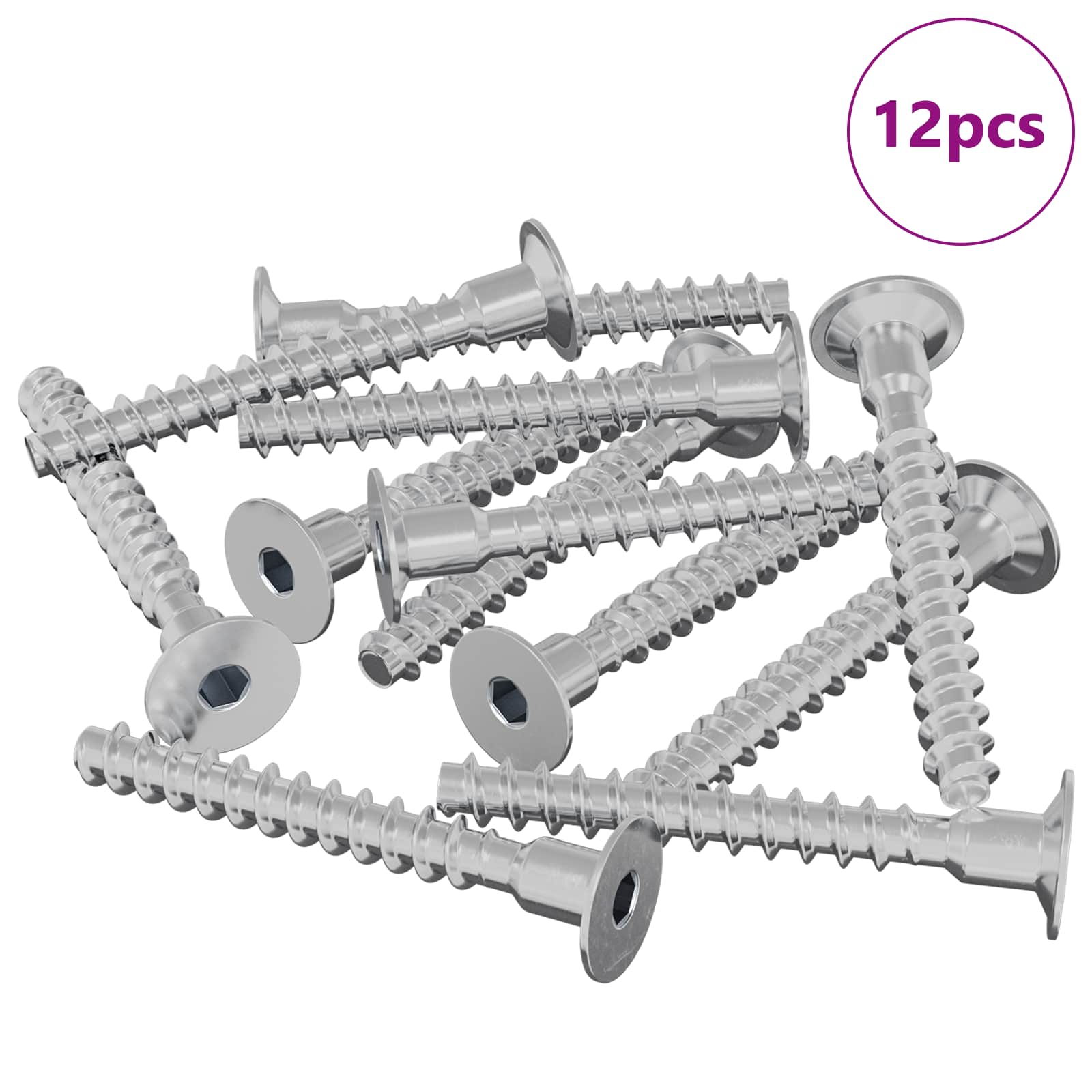 Schraube 12 stk. Zink-beschichtet 5 x 40 mm Eisen