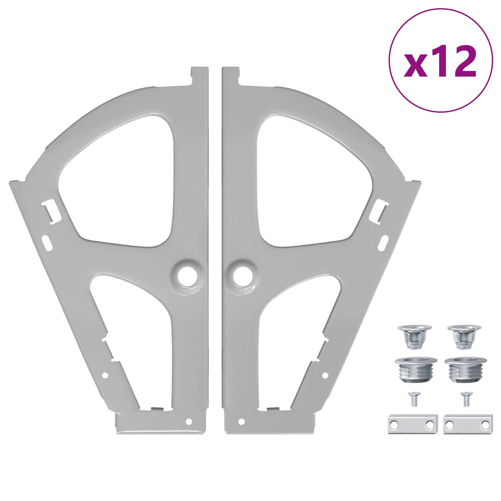 Klappenscharnier 12 Stk. Silber 235 x 155 x 30 mm Eisen