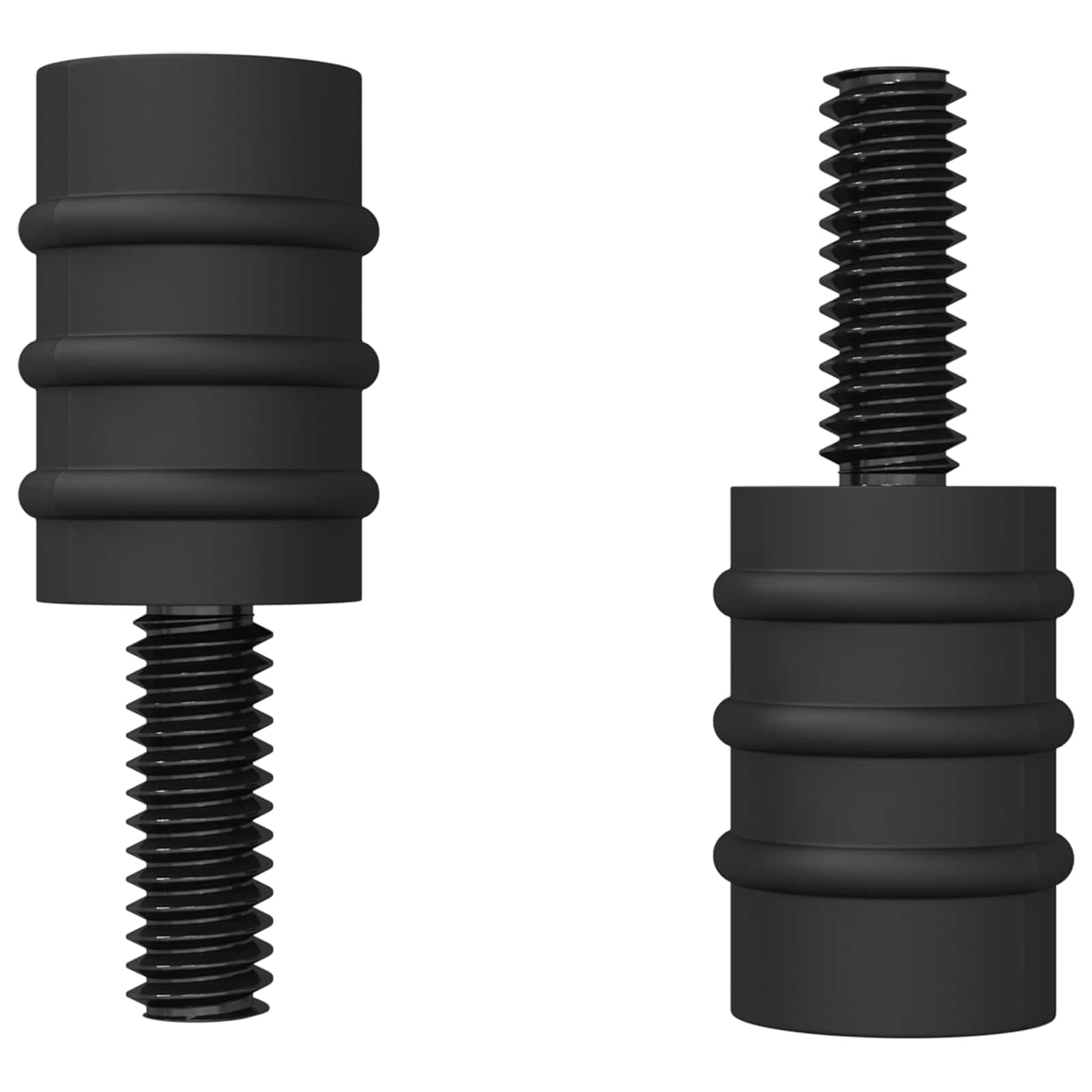 Abstandsschraube 2 Stk. Schwarz M4 Gummi und Stahl
