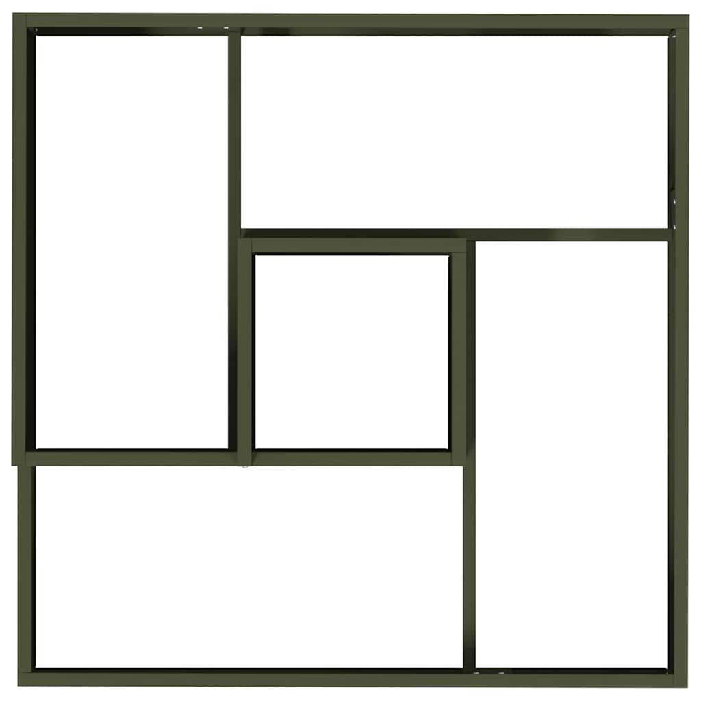 Garten-Pflanzgefäß Olivgrün 60 x 60 x 50 cm Kaltgewalzter Stahl