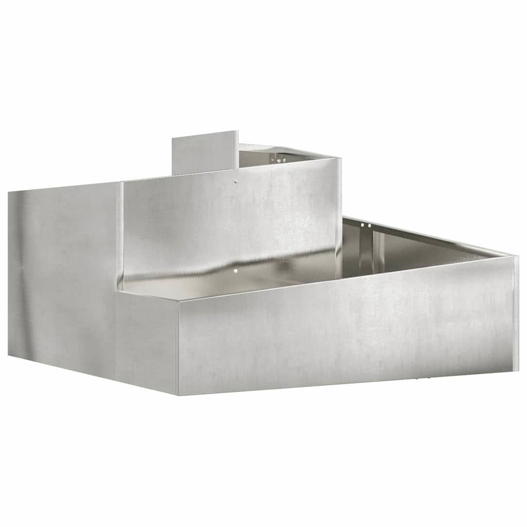 Garten-Pflanzgefäß Silber 80 x 80 x 50 cm Edelstahl
