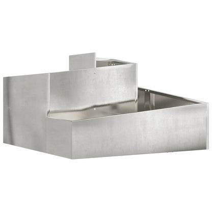 Garten-Pflanzgefäß Silber 80 x 80 x 50 cm Edelstahl